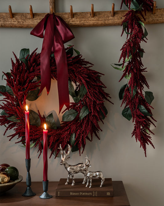 24" Amaranthus Faux Wreath