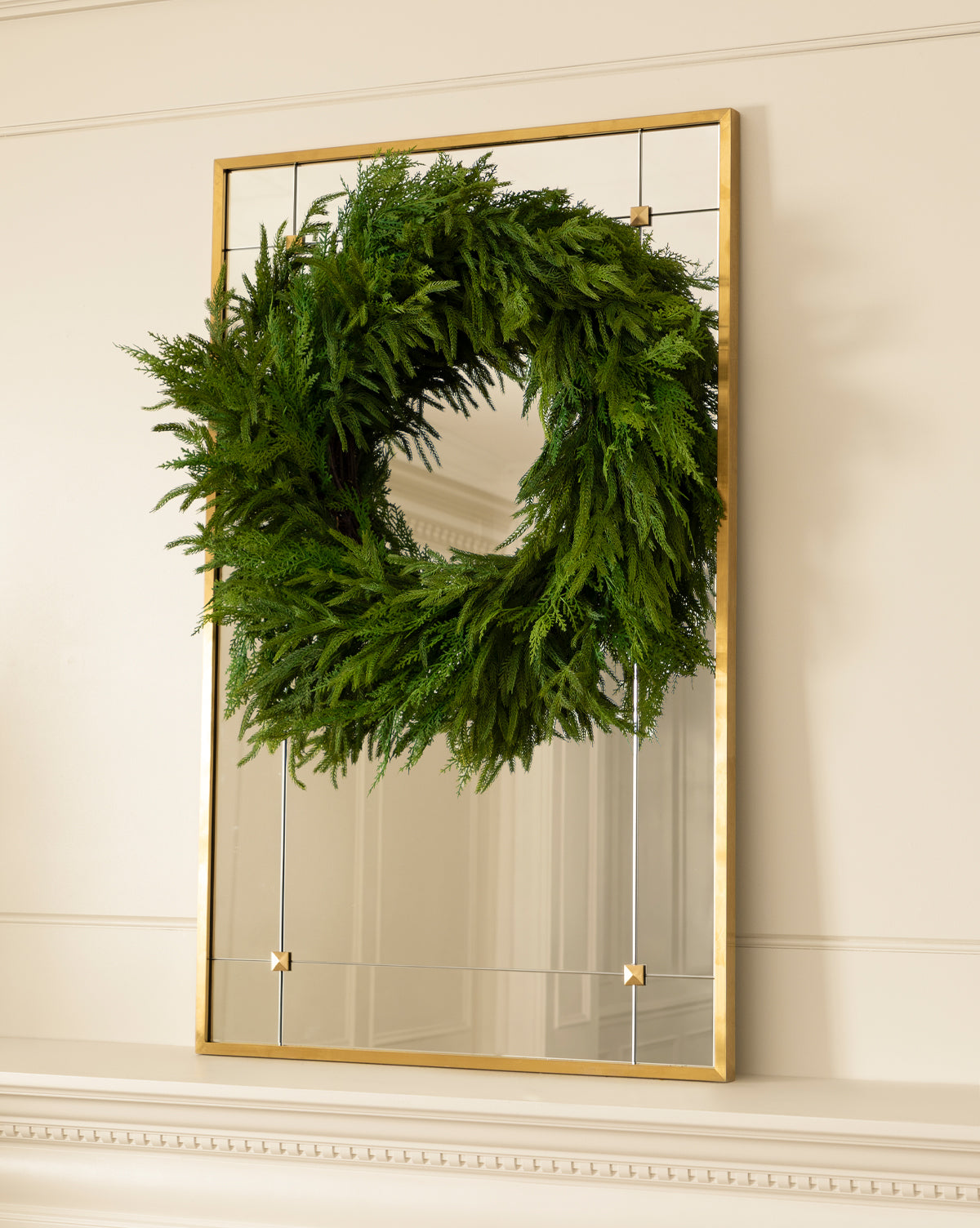 28" Real Touch Mixed Greenery Faux Wreath