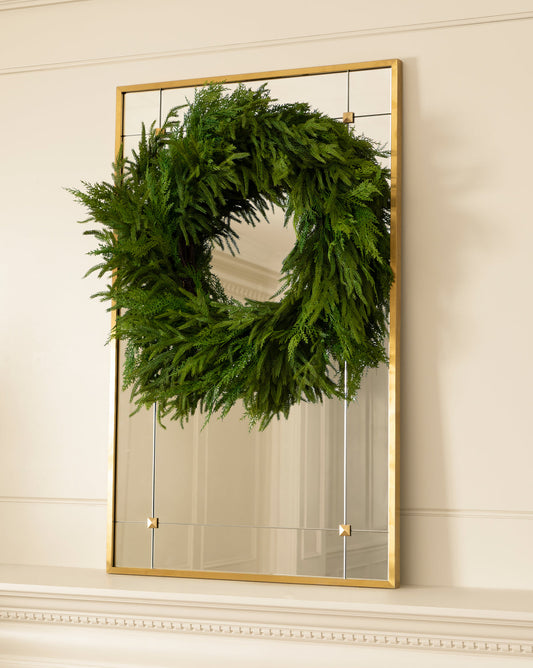 28" Real Touch Mixed Greenery Faux Wreath
