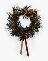 Morticia Pre-Lit Wreath with Bow