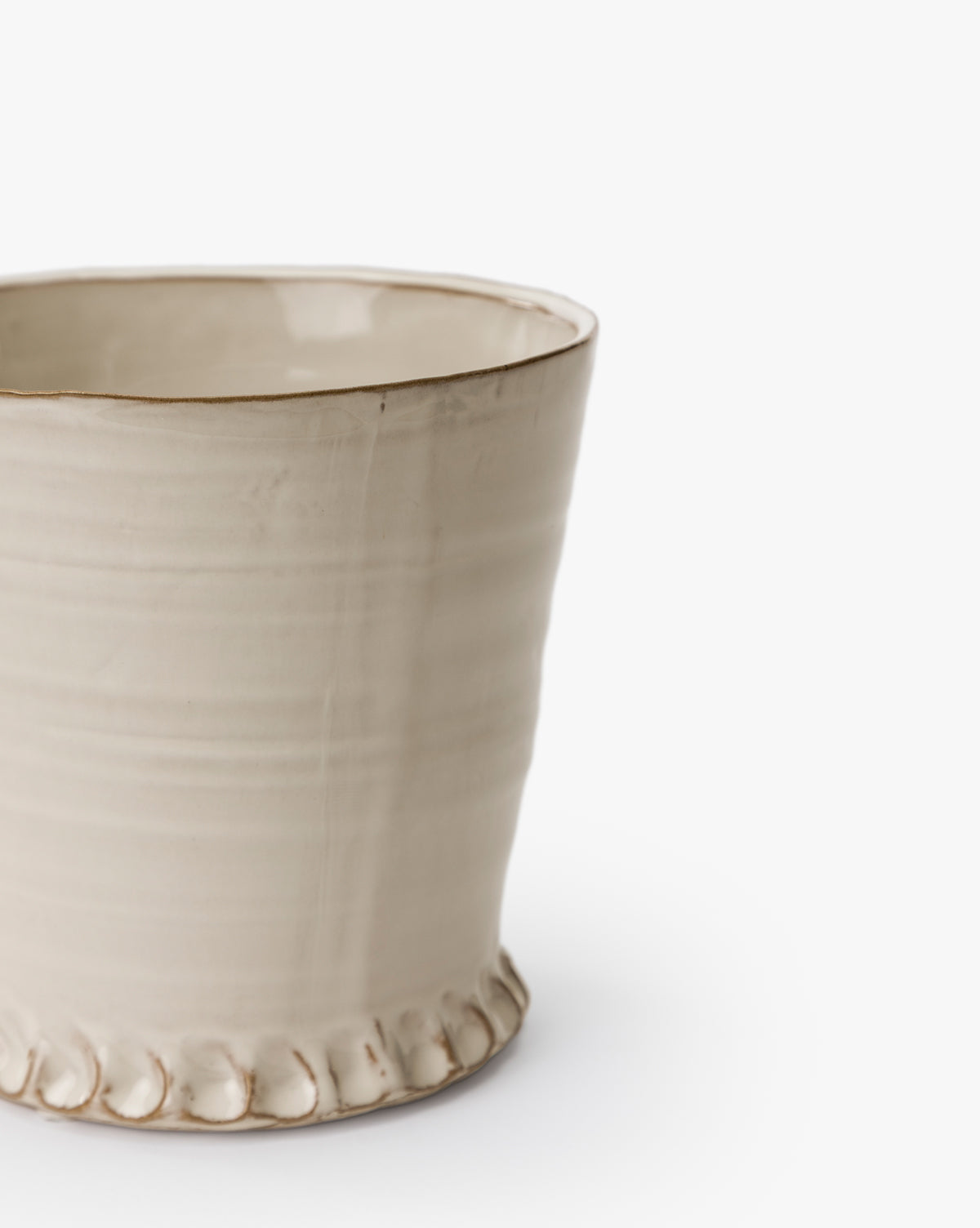 Nalina Cream Stoneware Pots (Set of 2)