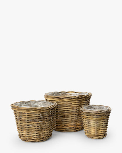 Tapered Basket Planters (Set of 3)